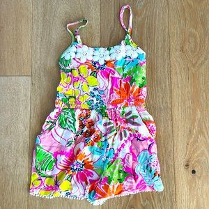 Lilly Pulitzer cotton romper w spaghetti strap. Size 6. Never worn.